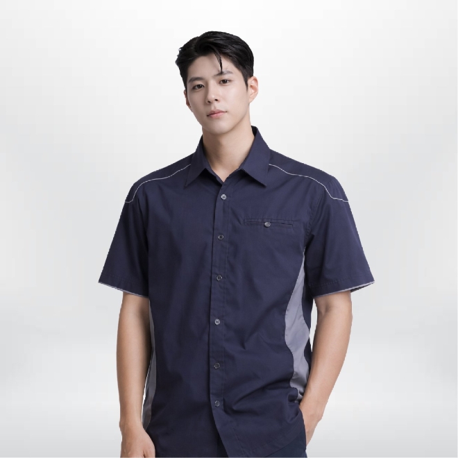 JOY 工作跳色工裝襯衫