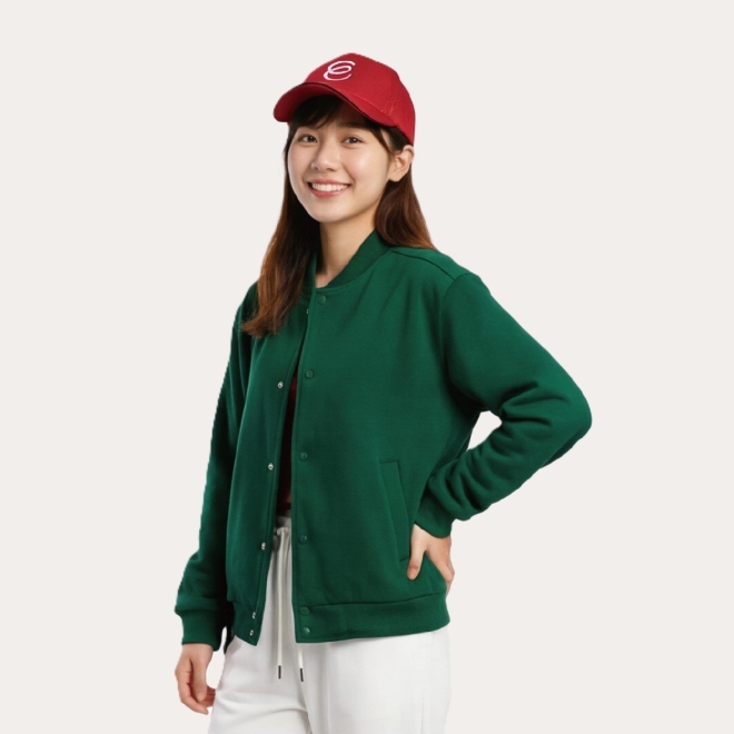 內刷毛寬鬆棒球外套