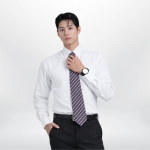 男版長袖-白色企業制服襯衫-客製化衣服推薦