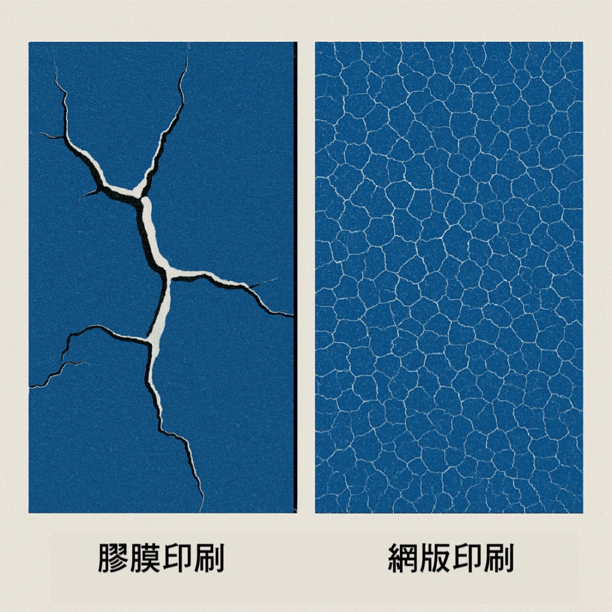內圖：企業制服和團體服會龜裂的印刷材質是什麼？膠膜印刷和網版印刷